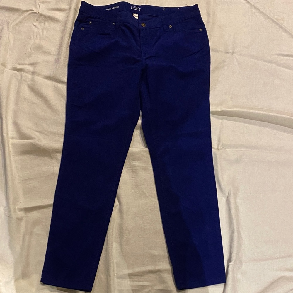 LOFT Cobalt Blue corduroy pants
